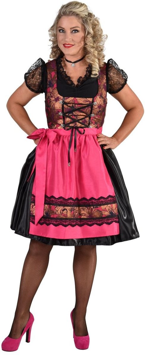 Boeren Tirol & Oktoberfest Kostuum | Deftige Dirndl Wolfhilde Wiesn | Vrouw | XXL | Bierfeest | Verkleedkleding